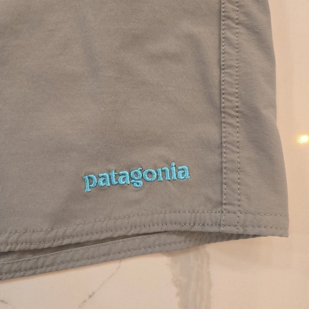 Patagonia Mens Outdoor Activewear Swim Trunks Blue Gray Size 35